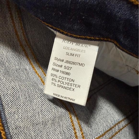 Judy Blue Ready or Not Mid Rise Distressed Slim Fit Jeans - Picture 7 of 7